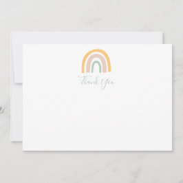 Moderne pasteelregenboogmeisjes bedankkaart