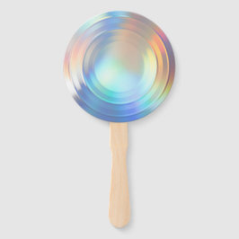 Moderne pasteelregenboogzeemeermin Unicorn Hologra Handwaaier