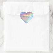 Moderne pasteelregenboogzeemeermin Unicorn Hologra Hart Sticker (Tas)