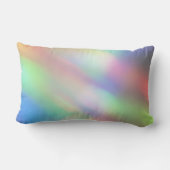 Moderne pasteelregenboogzeemeermin Unicorn Hologra Kussen (Achterkant)