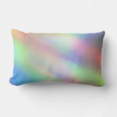 Moderne pasteelregenboogzeemeermin Unicorn Hologra Kussen (Voorkant)