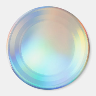 Moderne pasteelregenboogzeemeermin Unicorn Hologra Magneet