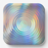 Moderne pasteelregenboogzeemeermin Unicorn Hologra Papieren Bordje (Voorkant)