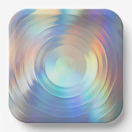 Moderne pasteelregenboogzeemeermin Unicorn Hologra Papieren Bordje