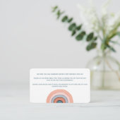 Moderne pasteelse Waterverf regenboogdag — Gegeven Informatiekaartje (Staand voorkant)