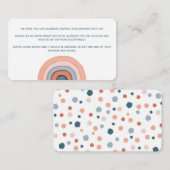 Moderne pasteelse Waterverf regenboogdag — Gegeven Informatiekaartje (Voorkant / Achterkant)