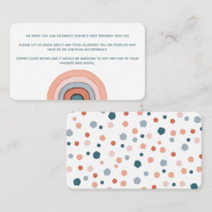 Moderne pasteelse Waterverf regenboogdag — Gegeven Informatiekaartje