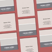 Moderne pasteelstrip interieure ontwerper vierkante visitekaartje