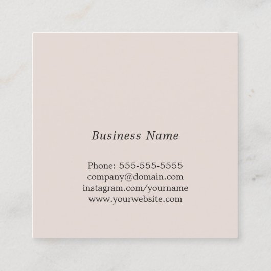 Moderne pasteelstrip interieure ontwerper vierkante visitekaartje (Achterkant)