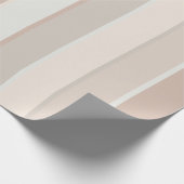 Moderne pasteelstrips Blush Taupe beige Cadeaupapier (Hoek)