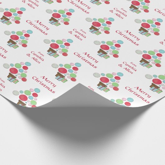 Moderne Pasteelvakantieboom - Aangepast Cadeaupapier (Hoek)