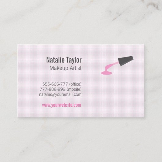 Moderne pastei Nail Poolse artistieke makreel Visitekaartje (Achterkant)