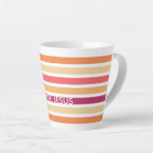 Moderne pastei striped Christelijk PRAISE JESUS Latte Mok (Rechterhoek)