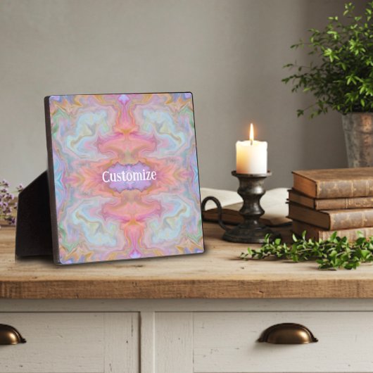 Moderne Pastel Abstract Boho EEN WOORD Fotoplaat