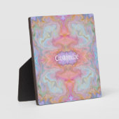 Moderne Pastel Abstract Boho EEN WOORD Fotoplaat (Voorkant)