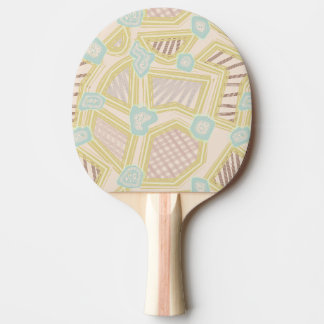 Moderne Pastel Abstract Geometrisch Patroon Ping P Tafeltennisbatje