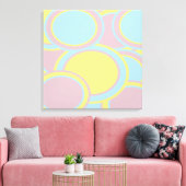 Moderne Pastel Abstracte Schildering Canvas Afdruk (Insitu (Woonkamer))