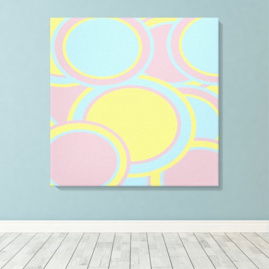 Moderne Pastel Abstracte Schildering Canvas Afdruk (Insitu (Houten vloer))