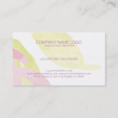 Moderne pastel Abstracte Waterverven Interieur Des Visitekaartje (Achterkant)