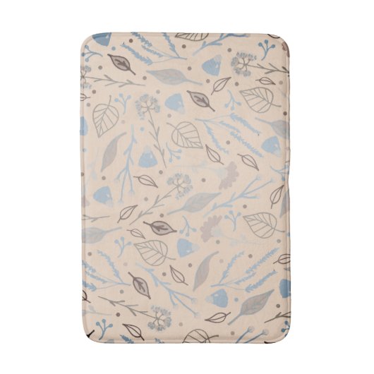 Moderne pastel blad trendy badmat (Voorkant Verticaal)