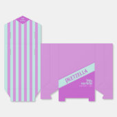 Moderne pastel Blauwgroen roze strepen gunstbox Bedankdoosjes (Ongevouwen)