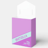 Moderne pastel Blauwgroen roze strepen gunstbox Bedankdoosjes (Open)