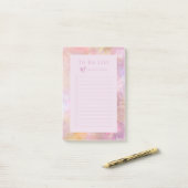 Moderne Pastel Bloemige Monogram Post-it® Notes (Op bureau)