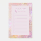 Moderne Pastel Bloemige Monogram Post-it® Notes (Voorkant)