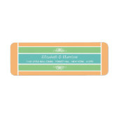 Moderne Pastel Blok - Tropische Kleuren - Trouwen Etiket (Voorkant)