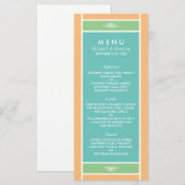 Moderne Pastel Blok - Tropische Kleuren - Trouwen Menu (Voorkant / Achterkant)