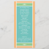 Moderne Pastel Blok - Tropische Kleuren - Trouwen Programmakaart (Achterkant)