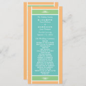 Moderne Pastel Blok - Tropische Kleuren - Trouwen Programmakaart (Voorkant / Achterkant)