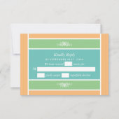 Moderne Pastel Blok - Tropische Kleuren - Trouwen RSVP Kaartje (Voorkant)
