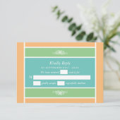 Moderne Pastel Blok - Tropische Kleuren - Trouwen RSVP Kaartje (Staand voorkant)