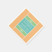 Moderne Pastel Blok - Tropische Kleuren - Trouwen Servet (Hoek)