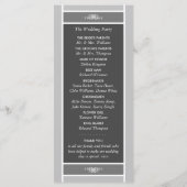 Moderne Pastel Blok - Zilver Grijs - Trouwen Programmakaart (Achterkant)