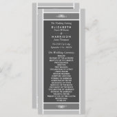 Moderne Pastel Blok - Zilver Grijs - Trouwen Programmakaart (Voorkant / Achterkant)