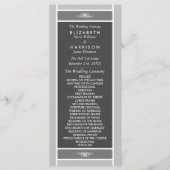 Moderne Pastel Blok - Zilver Grijs - Trouwen Programmakaart (Voorkant)