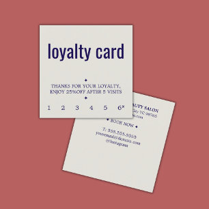 Moderne Pastel Blue Bold Salon Klantenkaartje