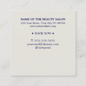 Moderne Pastel Blue Bold Salon Klantenkaartje (Achterkant)