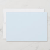 Moderne Pastel Blue-minimalistische zwangerschap Aankondiging (Achterkant)