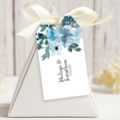 Moderne Pastel Blue Rozen Floral Wedding Gift Labe Cadeaulabel