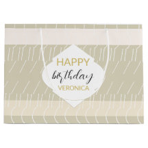 Moderne Pastel Blush Geometrische Monogram