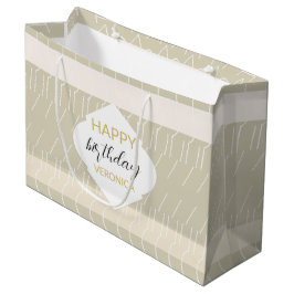 Moderne Pastel Blush Geometrische Monogram Groot Cadeauzakje