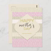Moderne pastel blush tonen met geometrisch patroon briefkaart (Voorkant / Achterkant)