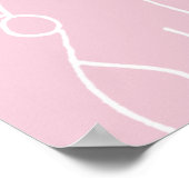 Moderne pastel blush tonen met geometrisch patroon poster (Hoek)