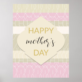 Moderne pastel blush tonen met geometrisch patroon poster