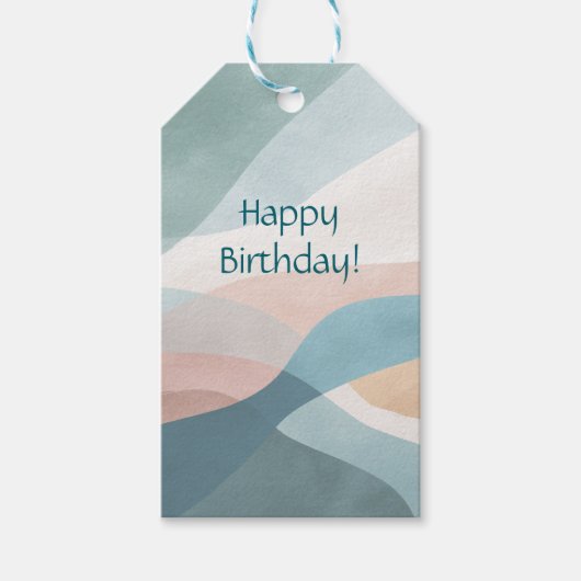 Moderne pastel cadeaulabel (Voorkant)