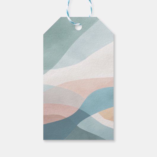 Moderne pastel cadeaulabel (Achterkant)