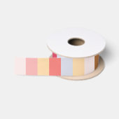Moderne Pastel Circus Candy Streep Satijnen Lint (Spoel)